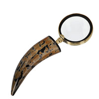 Handcrafted Goldtone 3X Magnifying Glass with Buffalo Horn Handle (9x3 in)