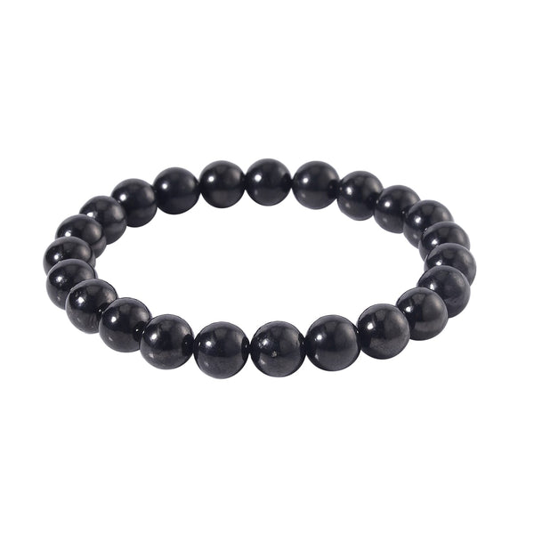Shungite 8mm Beaded Stretch Bracelet 90.00 ctw - Product card gallery slide 1 (9431096656127)