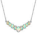 Premium Ethiopian Welo Opal Necklace 18 Inches in Platinum Over Sterling Silver 3.50 ctw - Sticky add to cart bar