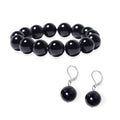 White Howlite Lever Back Earrings and Beaded Stretch Bracelet in Stainless Steel 266.50 ctw - Sticky add to cart bar