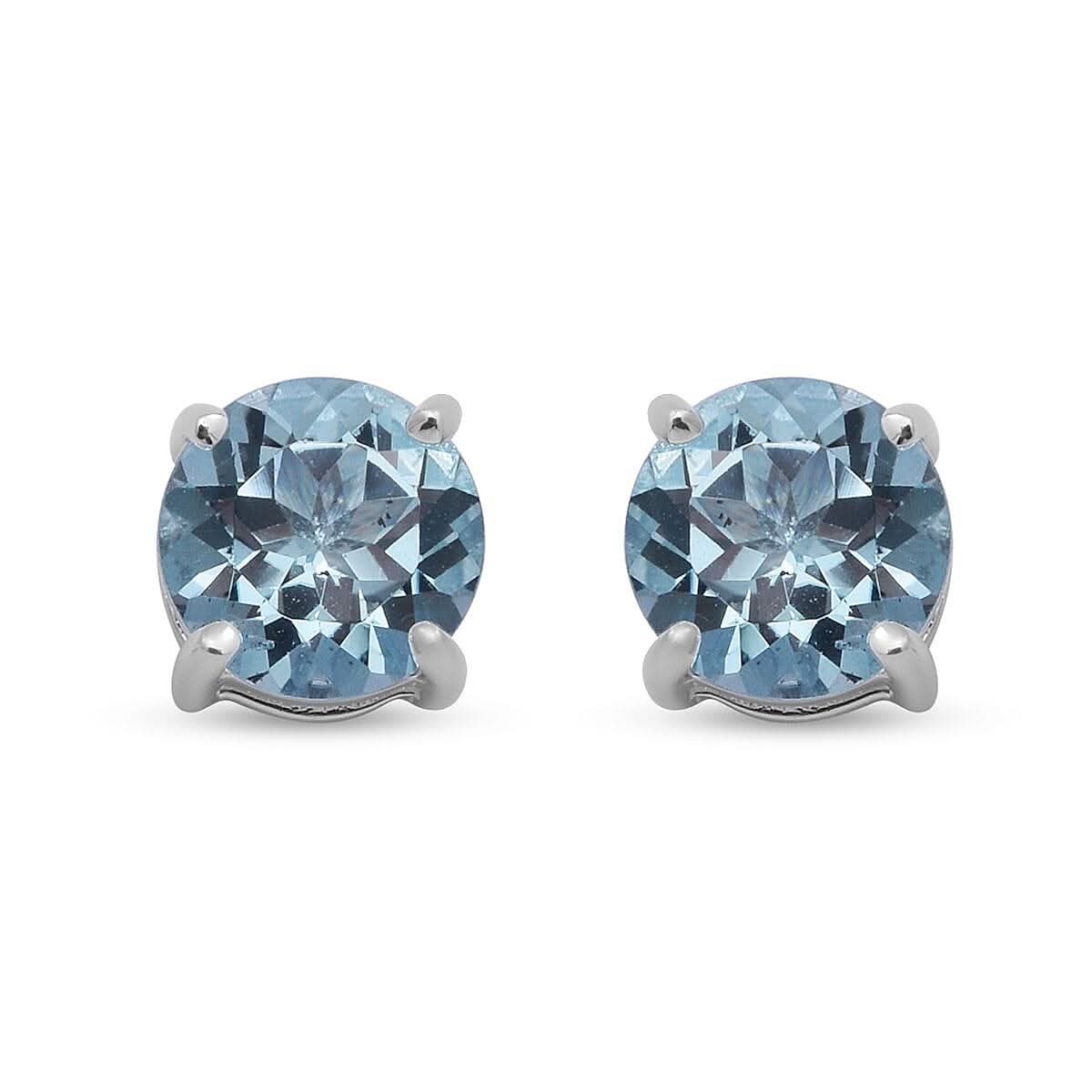 Sky Blue Topaz Earrings in Sterling Silver