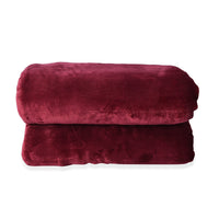 HOMESMART Teal Plush Flannel & Sherpa Reversible Blanket