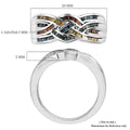 Multi Diamond Ring in Platinum Over Sterling Silver 0.50 ctw - Sticky add to cart bar