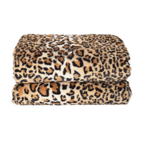 Homesmart Faux Fur Sherpa Blanket- Arabian Leopard (60x80)