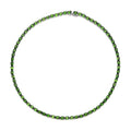 Natural Chrome Diopside Tennis Necklace 18 Inches in Rhodium Over Sterling Silver 36.75 ctw - Sticky add to cart bar