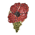 Multi Color Austrian Crystal Poppy Brooch in Silvertone - Sticky add to cart bar