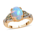 Ethiopian Welo Opal and Multi Gemstone Ring in Vermeil Yellow Gold Over Sterling Silver (Size 10.0) 2.75 ctw - Sticky add to cart bar