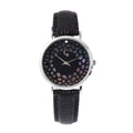 RACHEL GALLEY Diamond Accent Swiss Movement MOP Dial Watch with Black Leather Band (6.50-8.25 Inches) (33mm) - Sticky add to cart bar