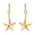 14K RG Over Sterling Silver Star Lever Back Earrings (4.90 g) - Sticky add to cart bar