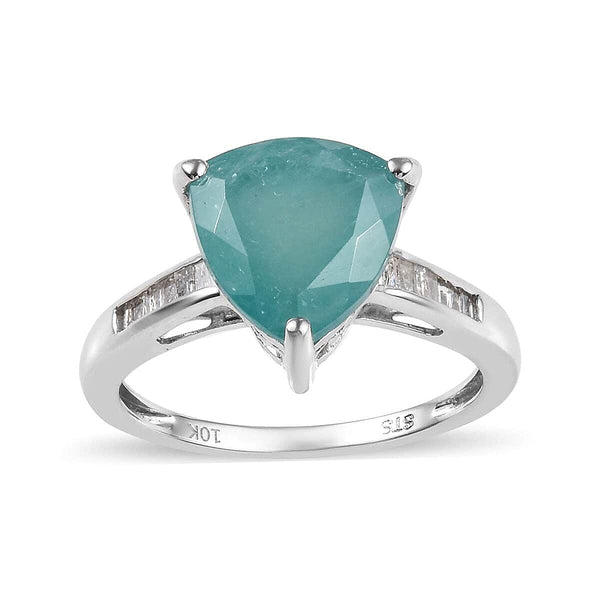 10K White Gold AA Grandidierite and Diamond Ring (Size 9.0) 2.60 Grams 3.75 ctw - Product card gallery slide 1 (9431092723967)