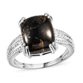 Matrix Silver Shungite Solitaire Ring in Sterling Silver 3.15 ctw - Sticky add to cart bar