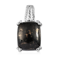 D'Joy Matrix Silver Shungite 3.15 ctw Pendant without Chain in Sterling Silver