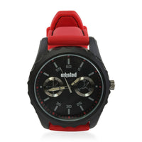 UNLISTED by Kenneth Cole Japanese Movement Men's Watch with Red Silicone Band and Stainless Steel Back