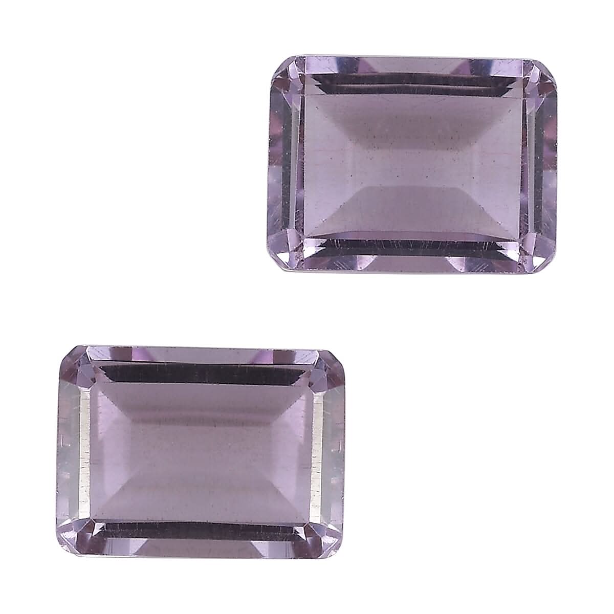 Rose De France Amethyst Set of 2 (Oct 8x6 mm) 3.04 ctw Loose Gemstone