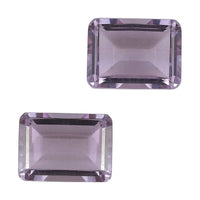 Rose De France Amethyst Set of 2 (Oct 8x6 mm) 3.04 ctw Loose Gemstone