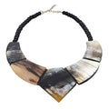 Natural Brown & Black Genuine Buffalo Horn Necklace (20-22 in) - Sticky add to cart bar