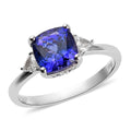 Rhapsody 950 Platinum AAAA Tanzanite and E-F VS1 Diamond Ring (Size 5.0) 4.30 Grams 2.85 ctw - Sticky add to cart bar