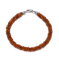 Natural Thai Black Spinel Twisted Beaded Bracelet in Sterling Silver (7.25 In) 45.00 ctw - Sticky add to cart bar