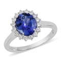 Rhapsody 3.60 ctw AAAA Tanzanite and Diamond E-F VS Ring in 950 Platinum 6.88 Grams (Size 8) - Sticky add to cart bar