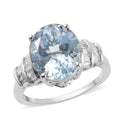 10K White Gold Espirito Santo Aquamarine, Diamond (G-H, I3) Ring (Size 8.0) (3 g) 4.35 ctw - Sticky add to cart bar