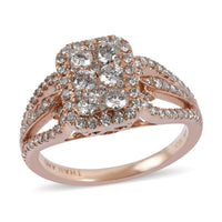 1 ctw Diamond Ring in 10K Rose Gold 3.90 Grams (Size 7)