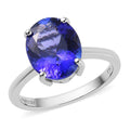 Appraised RHAPSODY 950 Platinum AAAA Tanzanite Solitaire Ring 6.45 Grams 4.90 ctw - Sticky add to cart bar