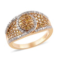 1.50 ctw Yellow Diamond and Diamond Ring in Vermeil Yellow Gold Over Sterling Silver (Size 9.0) - Sticky add to cart bar