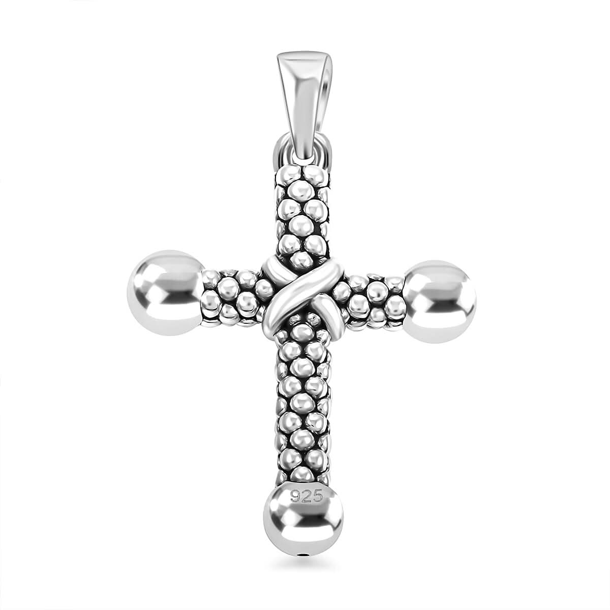 Sterling Silver Cross Pendant without Chain 9.44 Grams
