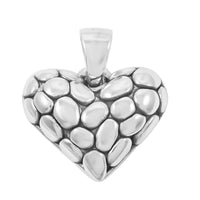 Sterling Silver Heart Pendant without Chain 2.85 Grams