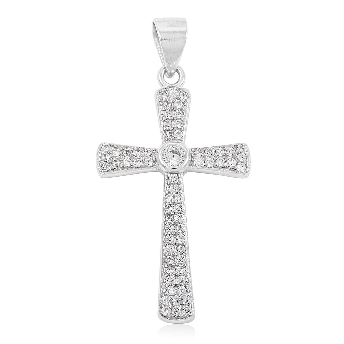 Elanza Simulated Diamond (0.84 Ct) Sterling Silver Pendant 0.84 ctw