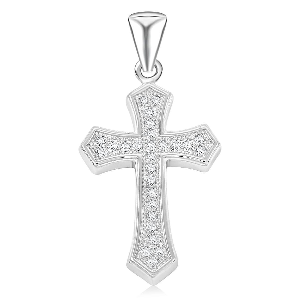 Elanza Simulated Diamond (0.81 Ct) Sterling Silver Pendant 0.81 ctw