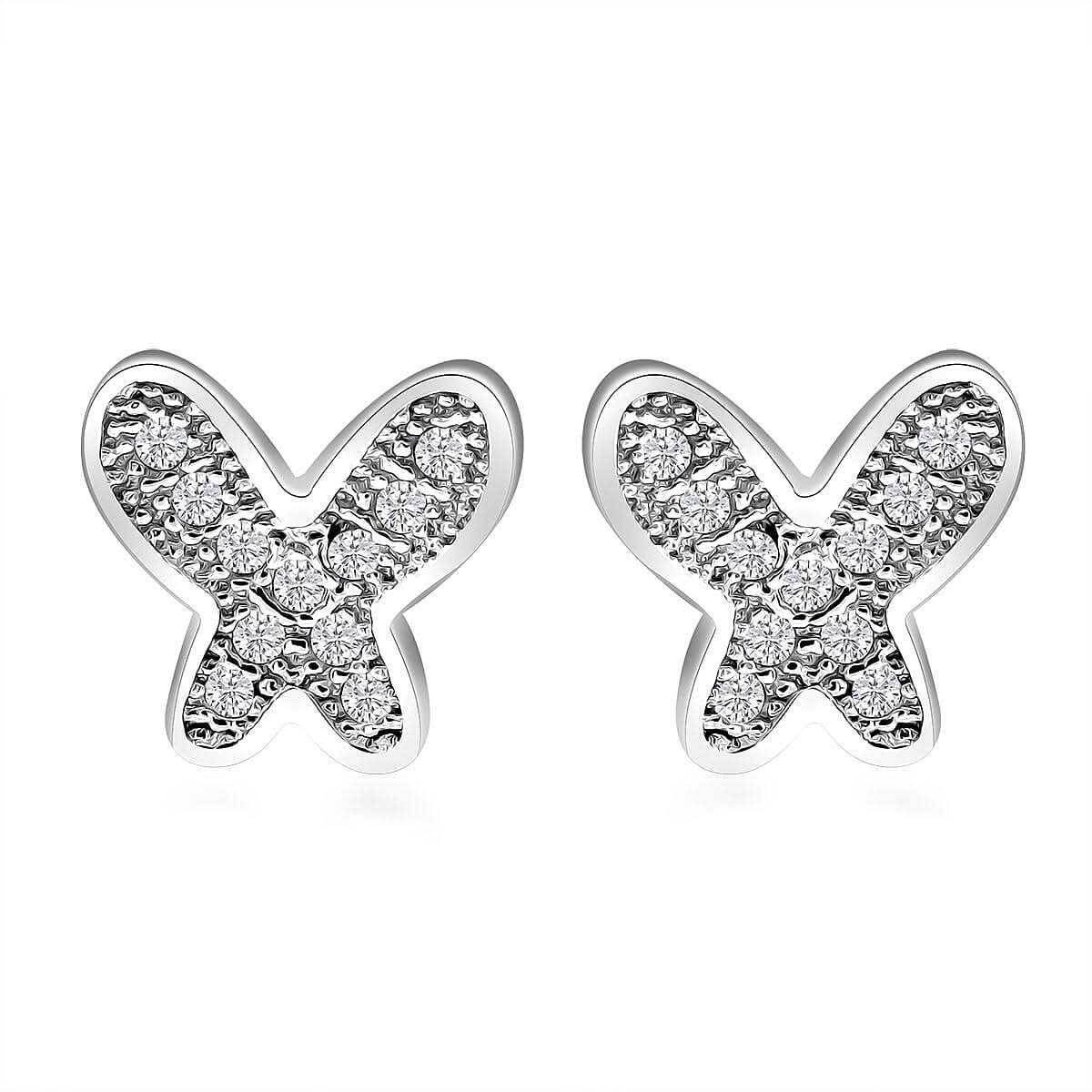 Elanza Simulated Diamond (0.44 Ct) Sterling Silver Earring 0.44 ctw