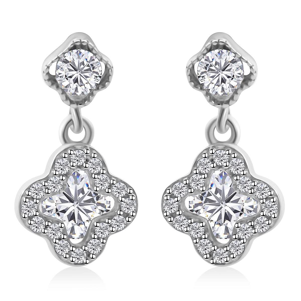 Elanza Simulated Diamond (0.56 Ct) Sterling Silver Earring 0.56 ctw