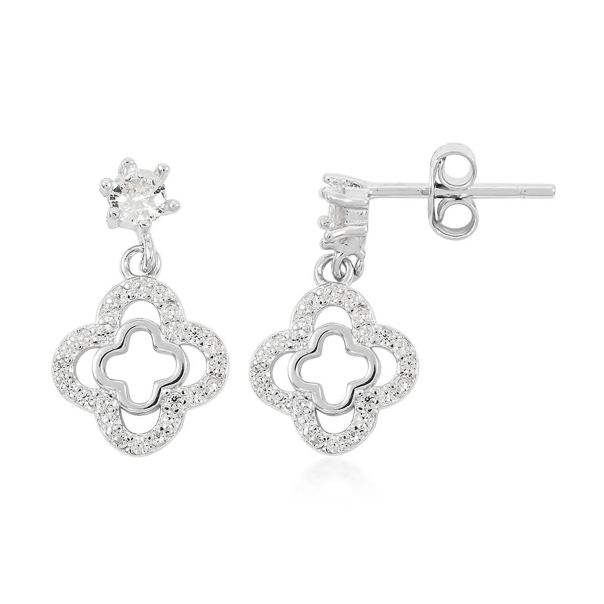 Elanza Simulated Diamond (0.58 Ct) Sterling Silver Earring 0.58 ctw