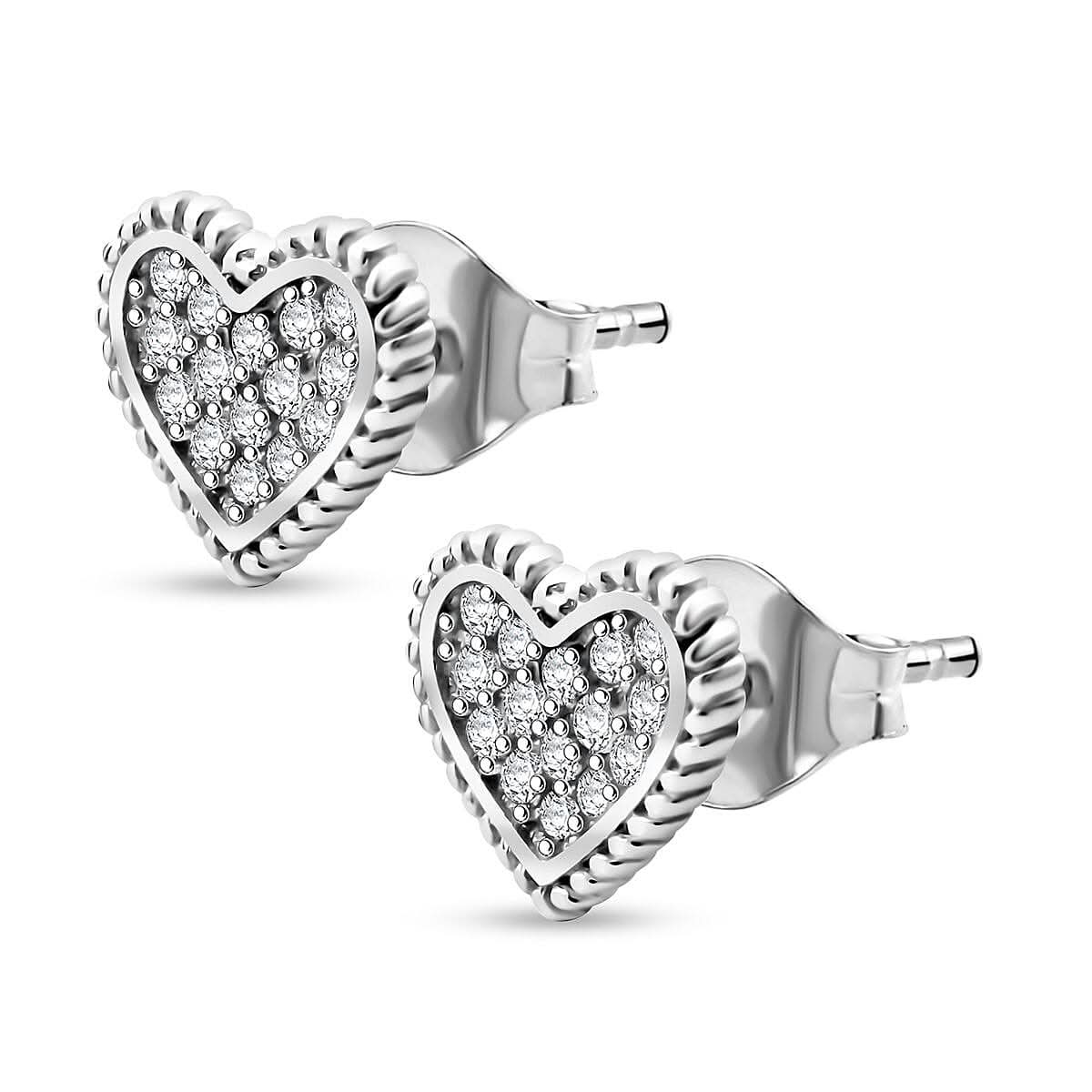 Elanza Simulated Diamond (0.67 Ct) Sterling Silver Earring 0.67 ctw