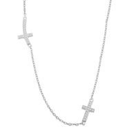 Elanza Simulated Diamond (0.61 Ct) Sterling Silver Necklace (Size 17 Adjustable) 0.61 ctw