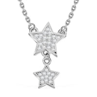 Elanza Simulated Diamond (0.65 Ct) Sterling Silver Necklace (Size 18 Adjustable) 0.65 ctw
