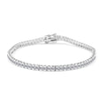 Elanza Simulated Diamond (8.64 Ct) Sterling Silver Bracelet (Size 7.25 In) 8.64 ctw - Sticky add to cart bar