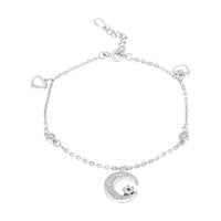 Elanza Simulated Diamond (0.62 Ct) Sterling Silver Bracelet (Size 6.75 Adjustable) 0.62 ctw