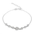 Elanza Simulated Diamond (1.12 Ct) Sterling Silver Bracelet (Size 6.75 Adjustable) 1.12 ctw - Sticky add to cart bar