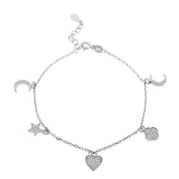 Elanza Simulated Diamond (1.00 Ct) Sterling Silver Bracelet (Size 7 Adjustable) 1.00 ctw