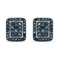 Blue Diamond Stud Earrings in Blue Rhodium and Platinum Over Sterling Silver 0.50 ctw - Sticky add to cart bar