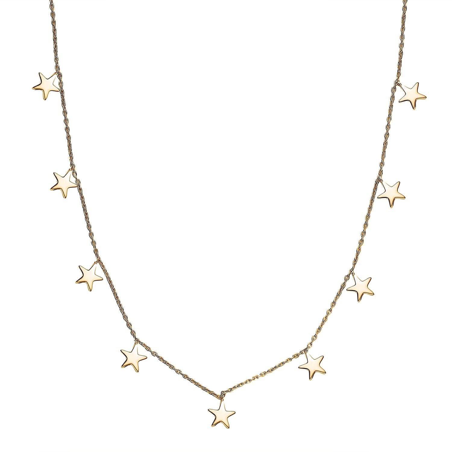 14K Yellow Gold Over Sterling Silver Necklace 18 Inches 6.60 Grams