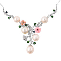 Jardin Collection South Sea Golden Culture Pearl 10mm, Multi Gemstone Necklace 18In in Vermeil YG Over Sterling Silver 2.30 ctw