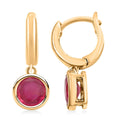 African Ruby 2.50 ctw Earrings in 14K YG Over Sterling Silver - Sticky add to cart bar