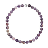 Cacoxenite Bead Necklace in Sterling Silver| Beaded Necklace With Silver Magnetic Clasp| Knot Necklace for Women 20 Inches, 531.50 ctw