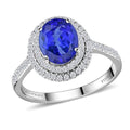One Of A Kind 950 Platinum Tanzanite Diamond Ring | Rhapsody - Sticky add to cart bar