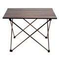 Brown Aluminium Foldable and Portable Camping Side Table (16x18x22) - Sticky add to cart bar