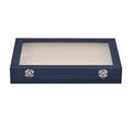 Doorbuster Navy Leatherette Anti Tarnish Lining Ring and Earring Box (150 Slot) (14"x9.5"x2") - Sticky add to cart bar