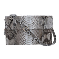 The Pelle Natural Python Collection Natural Python Leather Evening Clutch Bag with Detachable Strap (11x7x3)